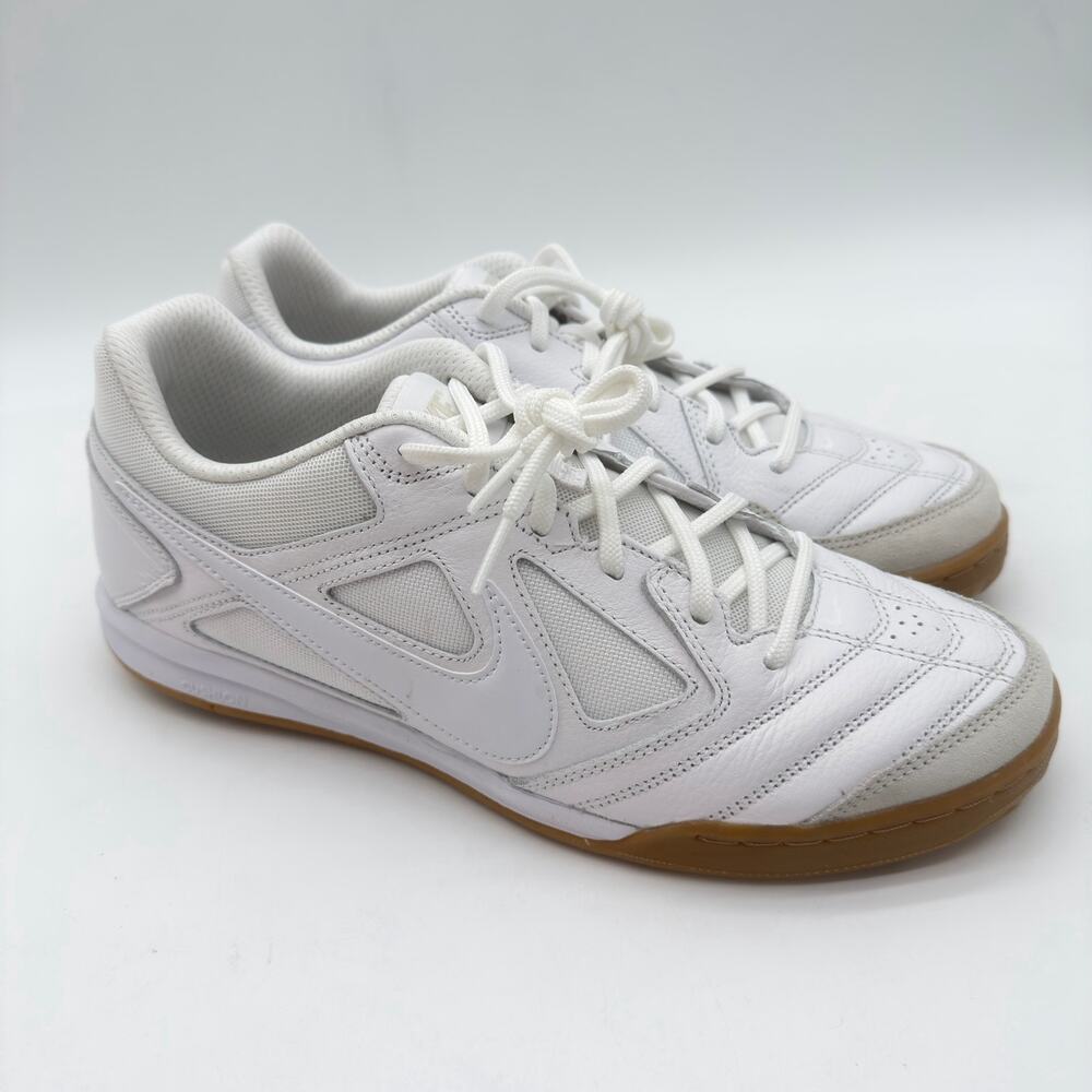 Nike Gato Mens Size 10 Indoor Soccer Futbol Sneakers White HQ6019-100 Gum Sole